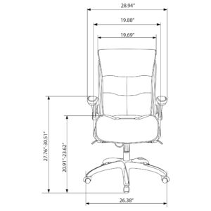 Realspace® Ampresso Big & Tall Bonded Leather High-Back Chair, Taupe/Silver