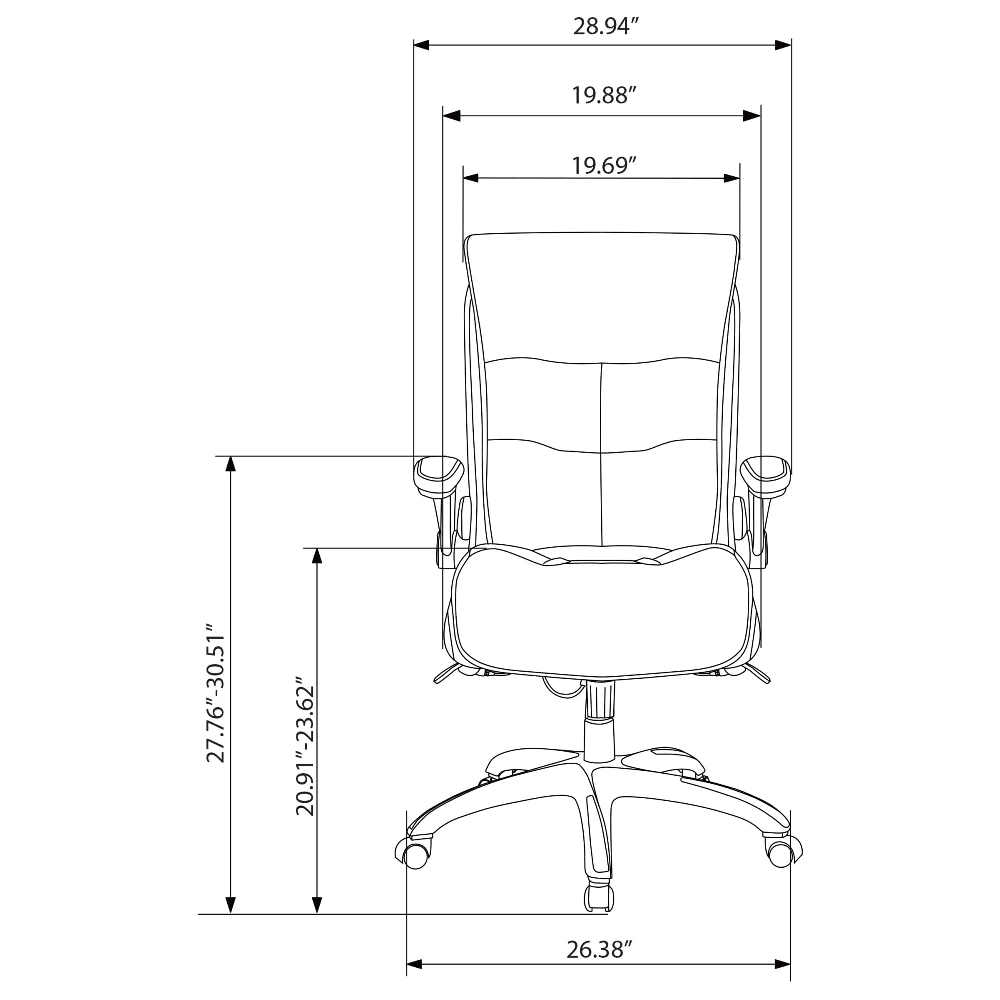 Realspace® Ampresso Big & Tall Bonded Leather High-Back Chair, Taupe/Silver