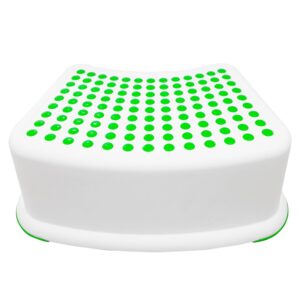 kids green step stool - great for potty training, bathroom, bedroom, toy room, kitchen, and living room. perfect for your house