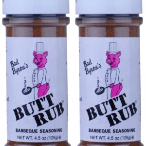 Bad Byrons Butt Rub Barbecue Seasoning 4.5 Ounce - Pack 2