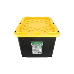 greenmade 27 gallon black & yellow storage container (1-pack)