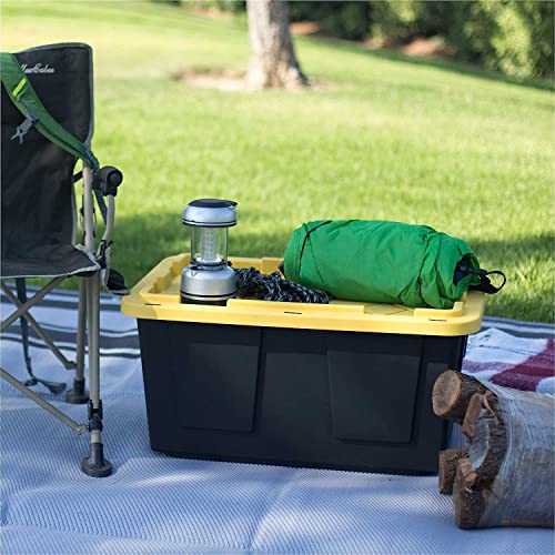 GREENMADE 27 Gallon Black & Yellow Storage Container (1-Pack)