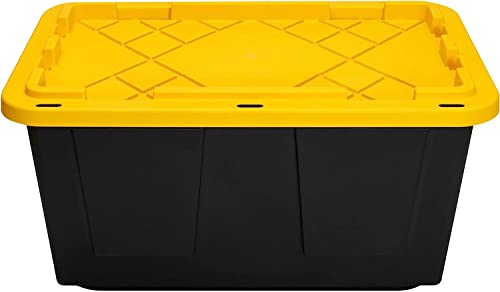 GREENMADE 27 Gallon Black & Yellow Storage Container (1-Pack)