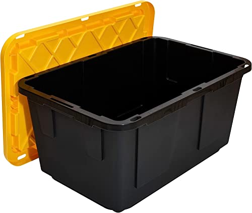 GREENMADE 27 Gallon Black & Yellow Storage Container (1-Pack)