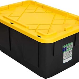 GREENMADE 27 Gallon Black & Yellow Storage Container (1-Pack)