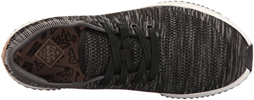 Freewaters Women's Sky Trainer Knit Lace-Up Shoe, Black/Grey, 7 M US