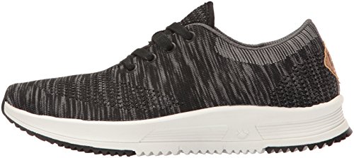 Freewaters Women's Sky Trainer Knit Lace-Up Shoe, Black/Grey, 7 M US