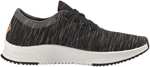 Freewaters Women's Sky Trainer Knit Lace-Up Shoe, Black/Grey, 7 M US