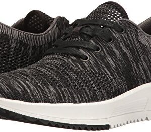 Freewaters Women's Sky Trainer Knit Lace-Up Shoe, Black/Grey, 7 M US