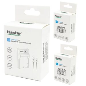 Kastar Battery (X2) & LCD Slim USB Charger for Canon NB-4L and Canon ELPH 100 HS, 300 HS, 310 HS, 330 HS, VIXIA Mini, Powershot SD400, SD450, SD600, SD630, SD750, SD780, SD1000, SD1100 is, SD1400 is