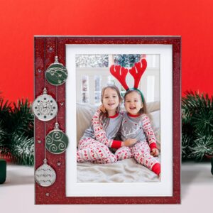 Neil Enterprises Inc. Red Ornament Pewter Picture Frame