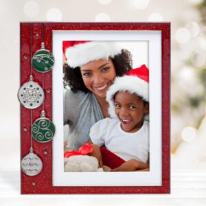 Neil Enterprises Inc. Red Ornament Pewter Picture Frame