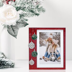 Neil Enterprises Inc. Red Ornament Pewter Picture Frame