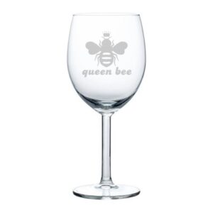 wine glass goblet queen bee (10 oz)