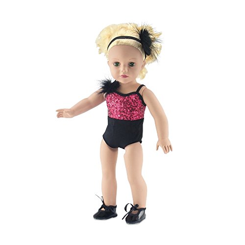 Emily Rose 18 Inch Doll 4 Piece Jazz Ballet Ballerina Dance Outfit, Includes Doll Tap Shoes! | Compatible with 18" American Girl Dolls