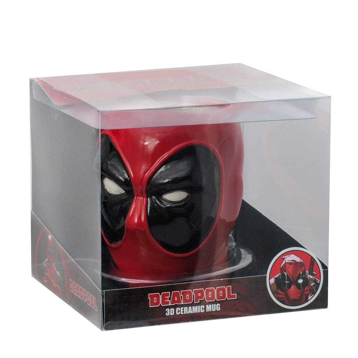 Marvel Deadpool 3D ceramic mug,Red, 350 milliliters, Multicolor, 1 Count (Pack of 1)