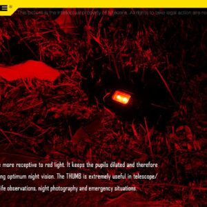 Nitecore Thumb 85 Lumens USB Rechargeable White & Red LED Keychain Light - Tiltable Work Light with Clip and a LumenTac USB Charging Cable