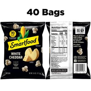 Smartfood Popcorn, White Cheddar, 0.625 Ounce (Pack of 40)