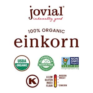 Jovial Einkorn 100% Organic Einkorn Baking Flour Variety Pack (All Purpose Flour & Whole Wheat Flour) - High Protein, Non-GMO, USDA Certified Organic, Product of Italy - 32 Oz, 2 Pack