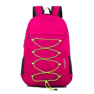 clever bees outdoor water resistant hiking backpack, fuchsia