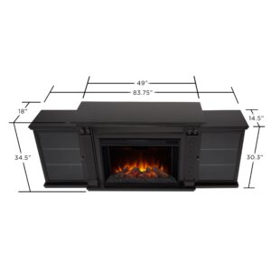 Real Flame Black 8720E Tracey Grand Entertainment Unit with Electric Fireplace, Large