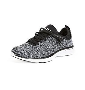 APL: Athletic Propulsion Labs Women's Techloom Phantom Sneakers, Black/White/Melange, 8 B(M) US