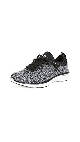 APL: Athletic Propulsion Labs Women's Techloom Phantom Sneakers, Black/White/Melange, 8 B(M) US