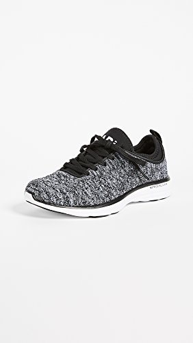 APL: Athletic Propulsion Labs Women's Techloom Phantom Sneakers, Black/White/Melange, 8 B(M) US