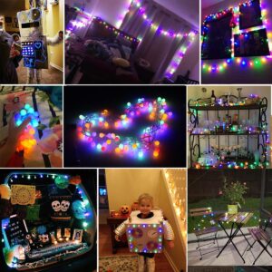 ALOVECO LED String Lights 18ft 50 LEDs Battery Operated String Lights with Remote 8 Modes Waterproof Globe Starry Fairy Lights for Outdoor Indoor Bedroom Garden Party Christmas Tree(Multicolor)