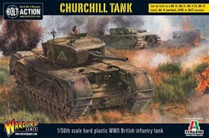 bolt action churchill infantry tank 1:56 wwii military wargaming plastic model kit