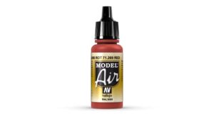 vallejo red model air 17ml paint