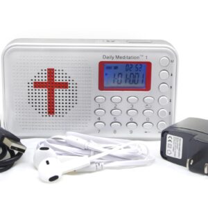 Daily Meditation 1 NLT Audio Bible Player - New Living Translation Electronic Bible (with Rechargeable Battery, Charger, Ear Buds and Built-in Speaker)