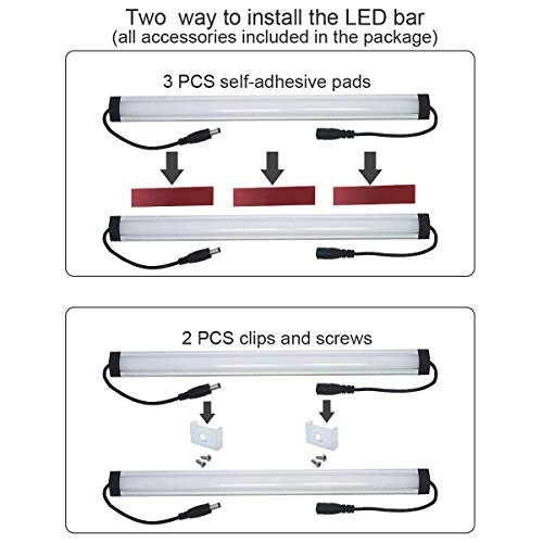 Under Cabinet LED Lighting Kit Plug in or Hardwired, 6 pcs 12 Inches Light Strips, 2000 Lumen, Super Bright, for Kitchen Counter, Closet, Shelf Lights, 31W, Warm White (6 Bars)