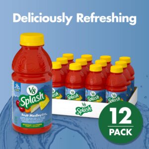 V8 Splash Fruit Medley Flavored Juice Beverage, 16 FL OZ Bottle (Pack of 12)