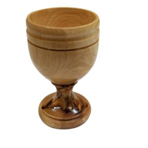 LION OF JUDAH MARKET Communion Holy Land Wine Cup Chalice Olive Wood Goblet (2.75 inches)