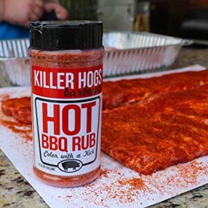 Killer Hogs HOT BBQ Rub | Championship Grill Seasoning for Beef, Steak, Burgers, Pork, and Chicken | 12 Ounces