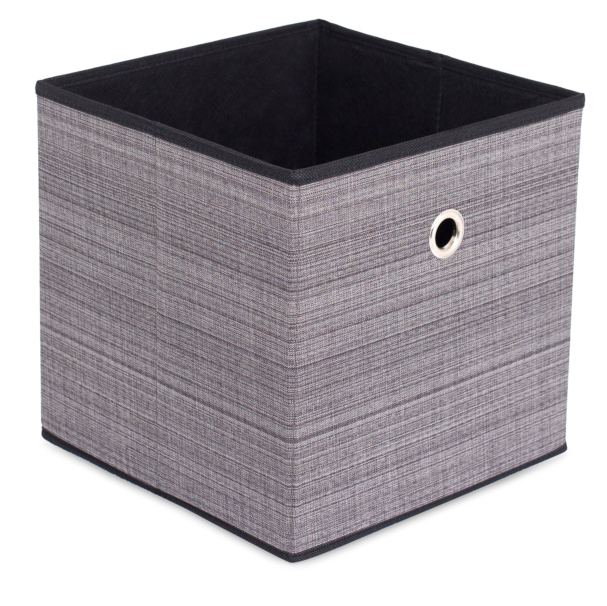 Internet's Best Canvas Storage Bin - Durable Storage Cube Box Basket Container - Clothes Nursery Toys Organizer - Grey