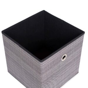 Internet's Best Canvas Storage Bin - Durable Storage Cube Box Basket Container - Clothes Nursery Toys Organizer - Grey