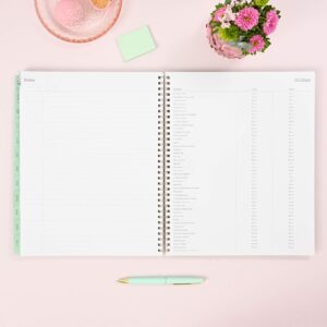 Blue Sky 2021-2022 Academic Year Weekly & Monthly Planner, 8.5" x 11", Frosted Flexible Cover, Wirebound, Laurel (131947)