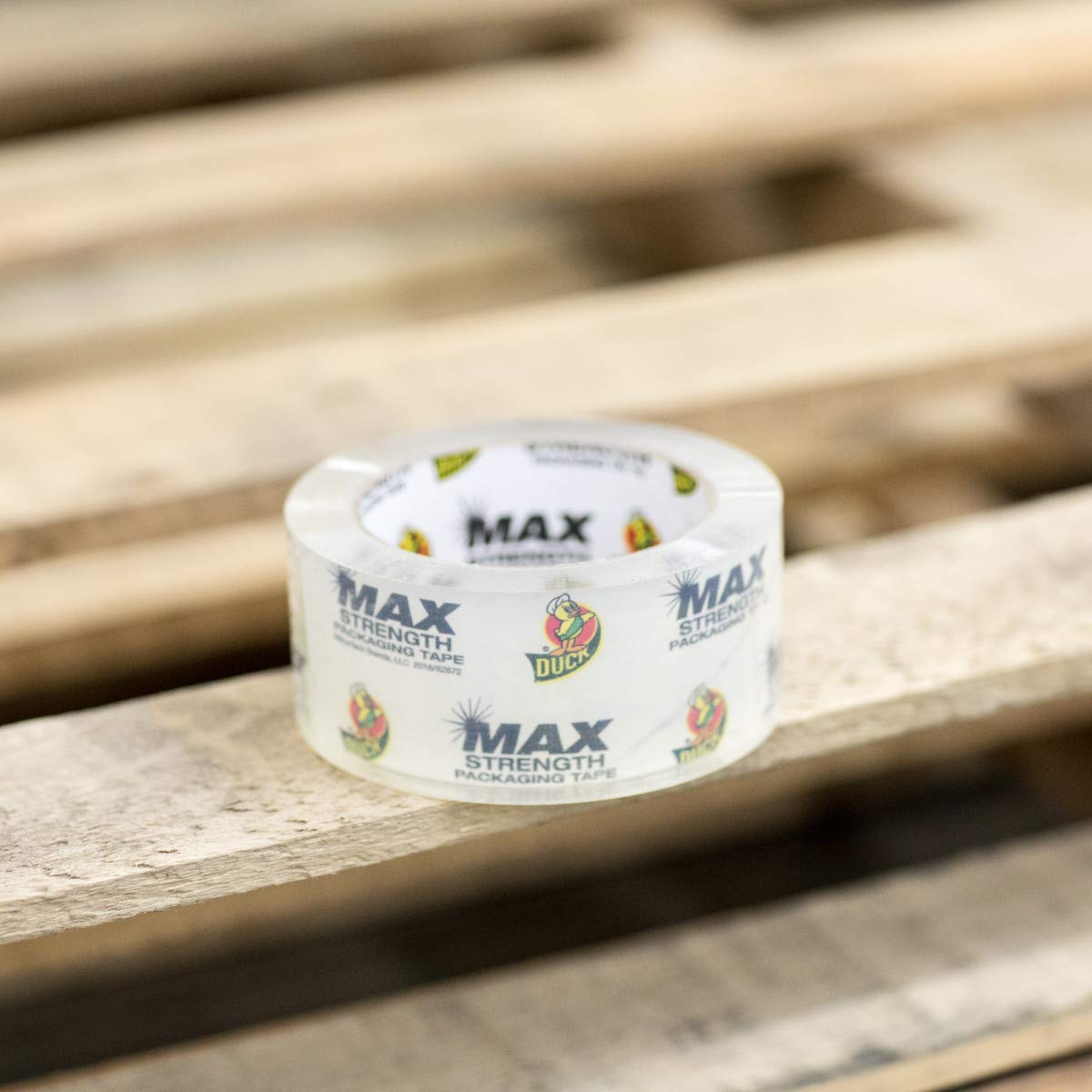 Duck Max Strength Clear Packaging Tape, 6 Rolls, 327.6 Yards, Maximum Strength Heavy Duty Packing Tape for Shipping & Moving, Strong Packing Tape Refills for Boxes, 1.88 In. x 54.6 Yd. (241513)