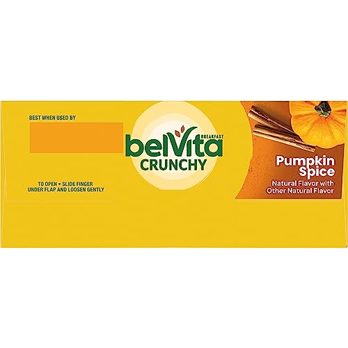 belVita Pumpkin Spice Breakfast Biscuits, 30 Total Packs, 6 Boxes (4 Biscuits Per Pack)