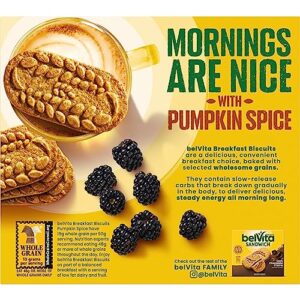 belVita Pumpkin Spice Breakfast Biscuits, 30 Total Packs, 6 Boxes (4 Biscuits Per Pack)