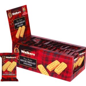 Walker’s Pure Butter Shortbread Fingers - 2-Count Snack Packs (Pack of 24) - Authentic Shortbread Cookies from Scotland