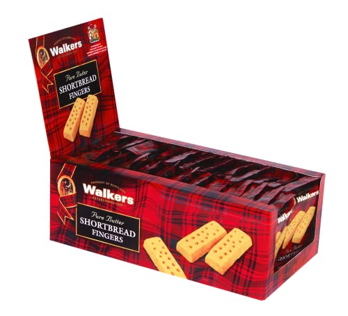 Walker’s Pure Butter Shortbread Fingers - 2-Count Snack Packs (Pack of 24) - Authentic Shortbread Cookies from Scotland