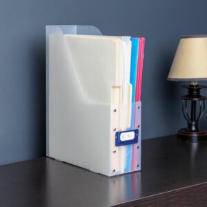 Home-X Clear File Holder Organizers for Magazines or Documents (Set of 5)