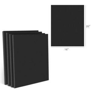 Golden State Art, Pack of 10, 3/16" Thick, 16x20 Black Foam Boards (16x20, Black)