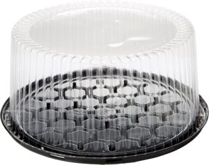 a1 bakery supplies 10-11inch cake double layer clear cake container dome and base carry & display storage box (4 pack)