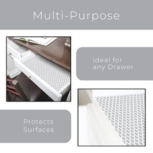 Smart Design Shelf Liner w/ Decorative Adhesive - Washable Cutable Material - Non Slip & Peel Design - for Shelves, Drawers, & Flat Surfaces - Kitchen (18-inch X 20-feet) [Metro Gray Lattice]