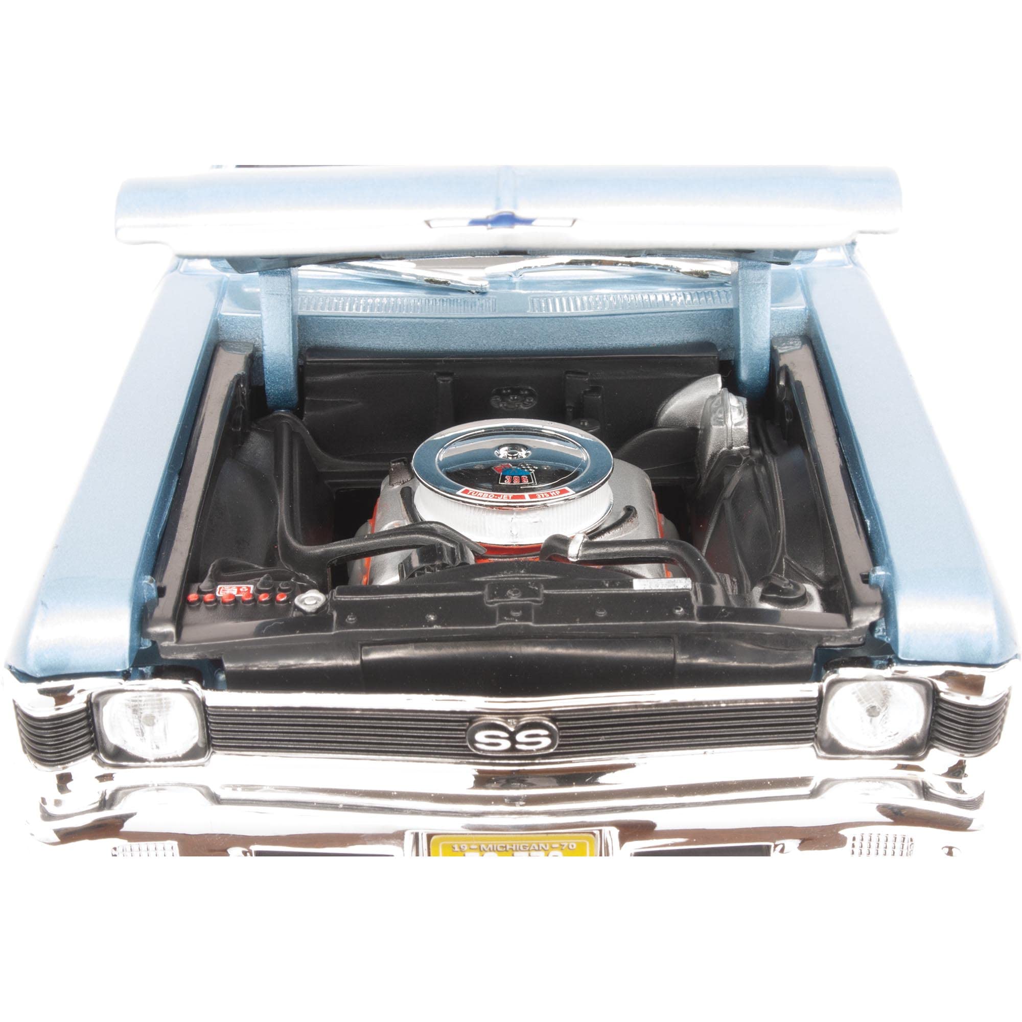 1970 Chevy Nova SS Coupe, Blue - Maisto 31132 - 1/18 scale diecast model car by Maisto