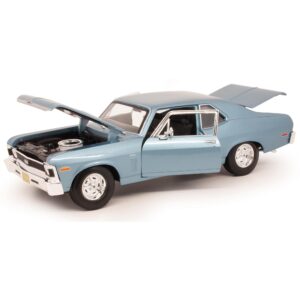 1970 Chevy Nova SS Coupe, Blue - Maisto 31132 - 1/18 scale diecast model car by Maisto